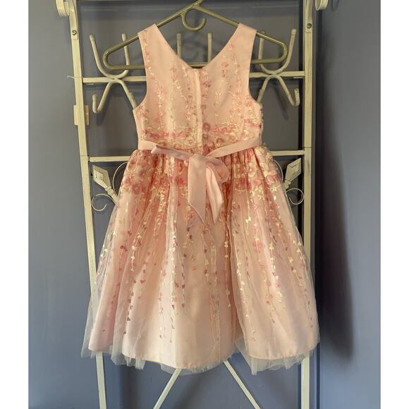 American princess punk dress bow flower girl pearls wedding graduation size 7 - Picture 1 of 8